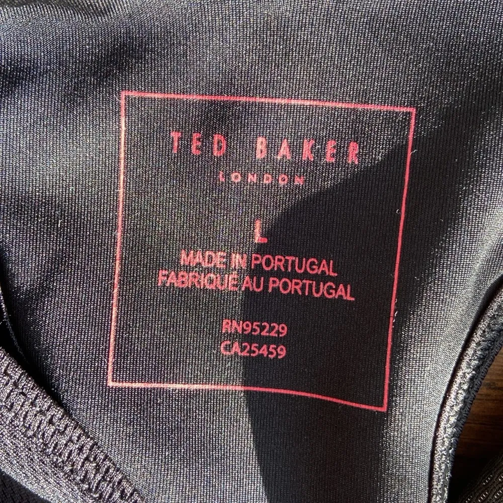 Ted Baker London Black Floral Monorose Racerback Tank Sz Large Athletic Gym - Image 12