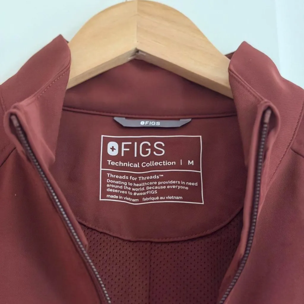 FIGS  Sydney Scrub Jacket in Walnut, Size Medium - Image 10