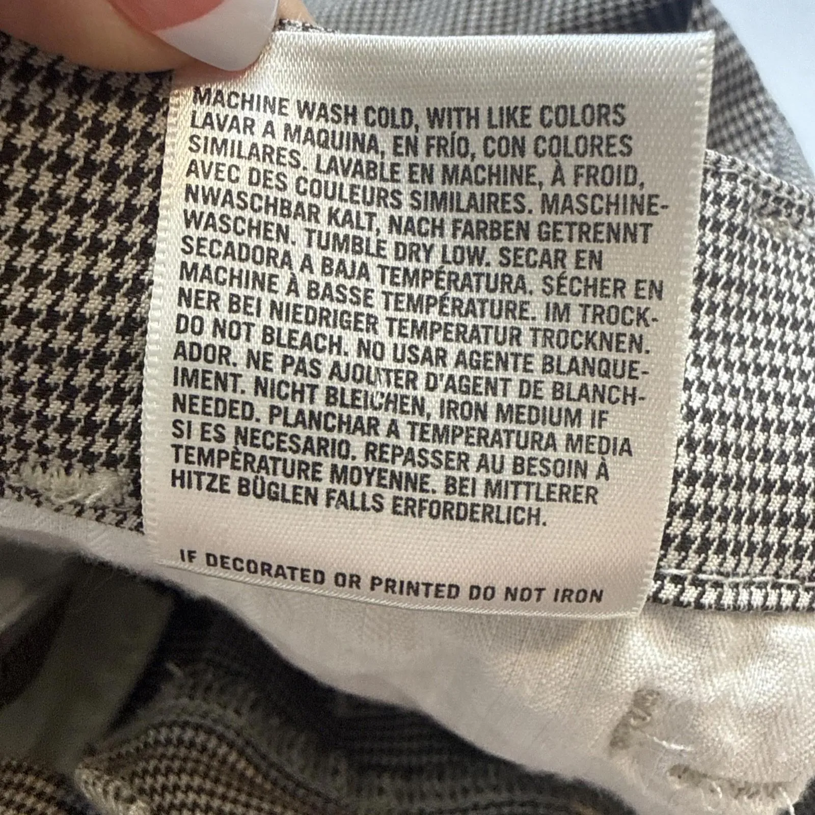 Citizens of Humanity COH Houndstooth Brown Y2K Low Rise Flare Luxury Denim Pants - Image 9