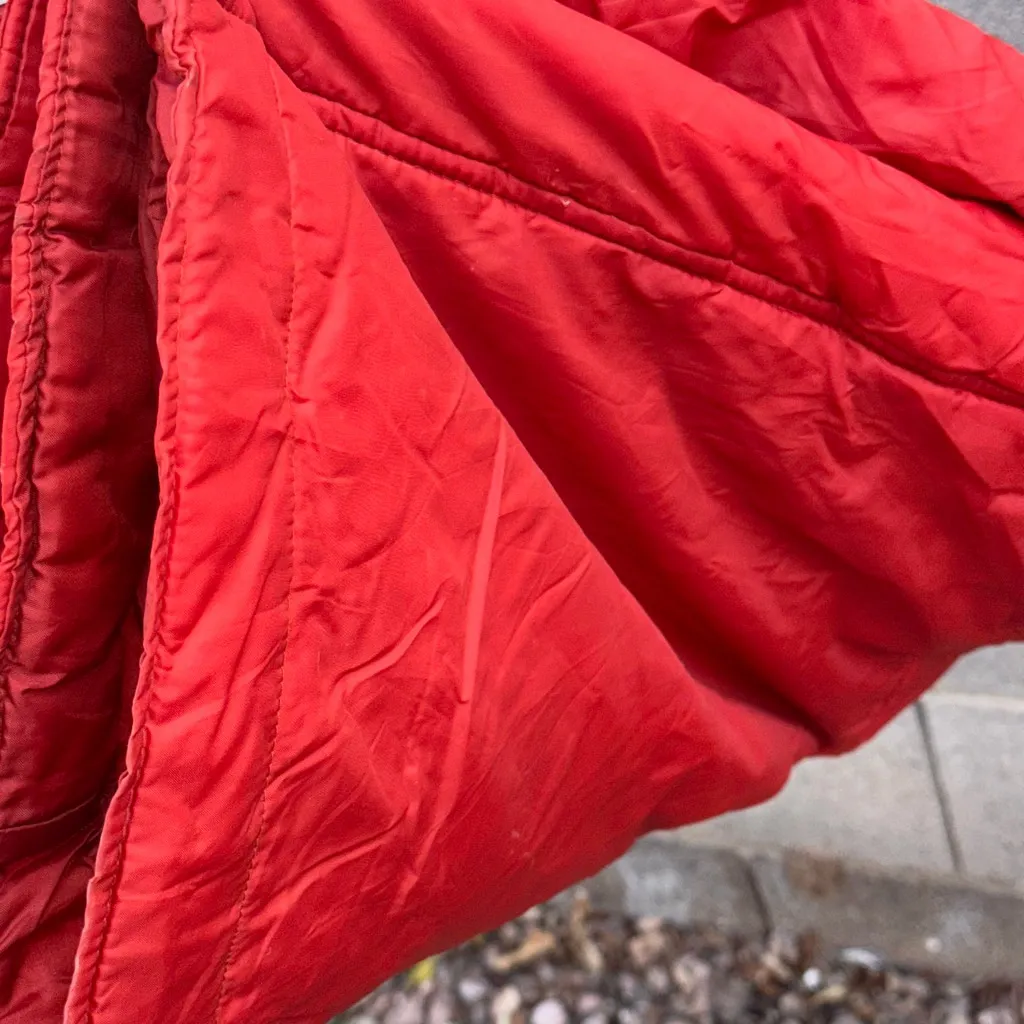 Vintage JCPenney Red Ski Bib Snowsuit Winter Overalls women's XL - Image 12