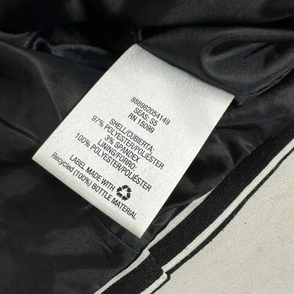 Covington  Womens Black & White Striped Blazer Size Large Polyester Blend - Image 4