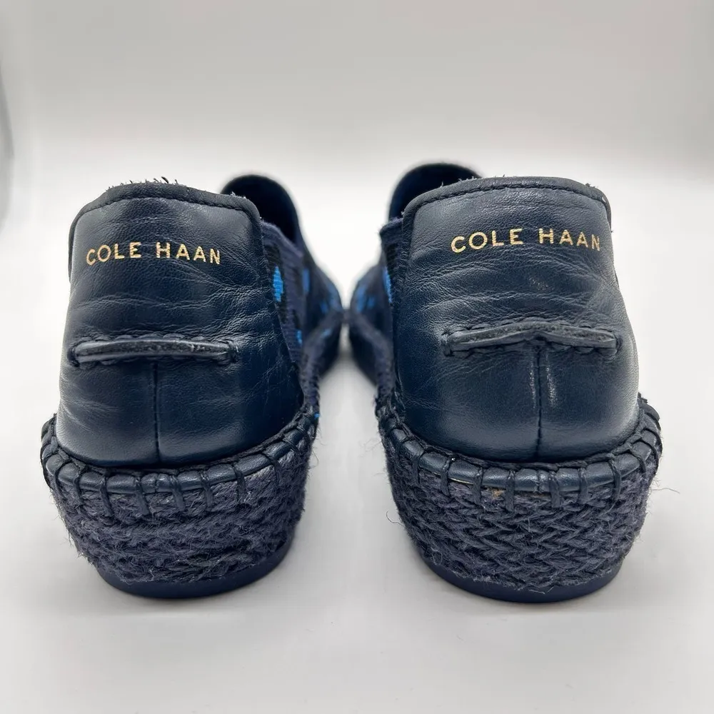 Cole Haan Shoes Womens 6.5 Blue Cheetah Cloudfeel Stitchlite Espadrille‎ Loafers - Image 6