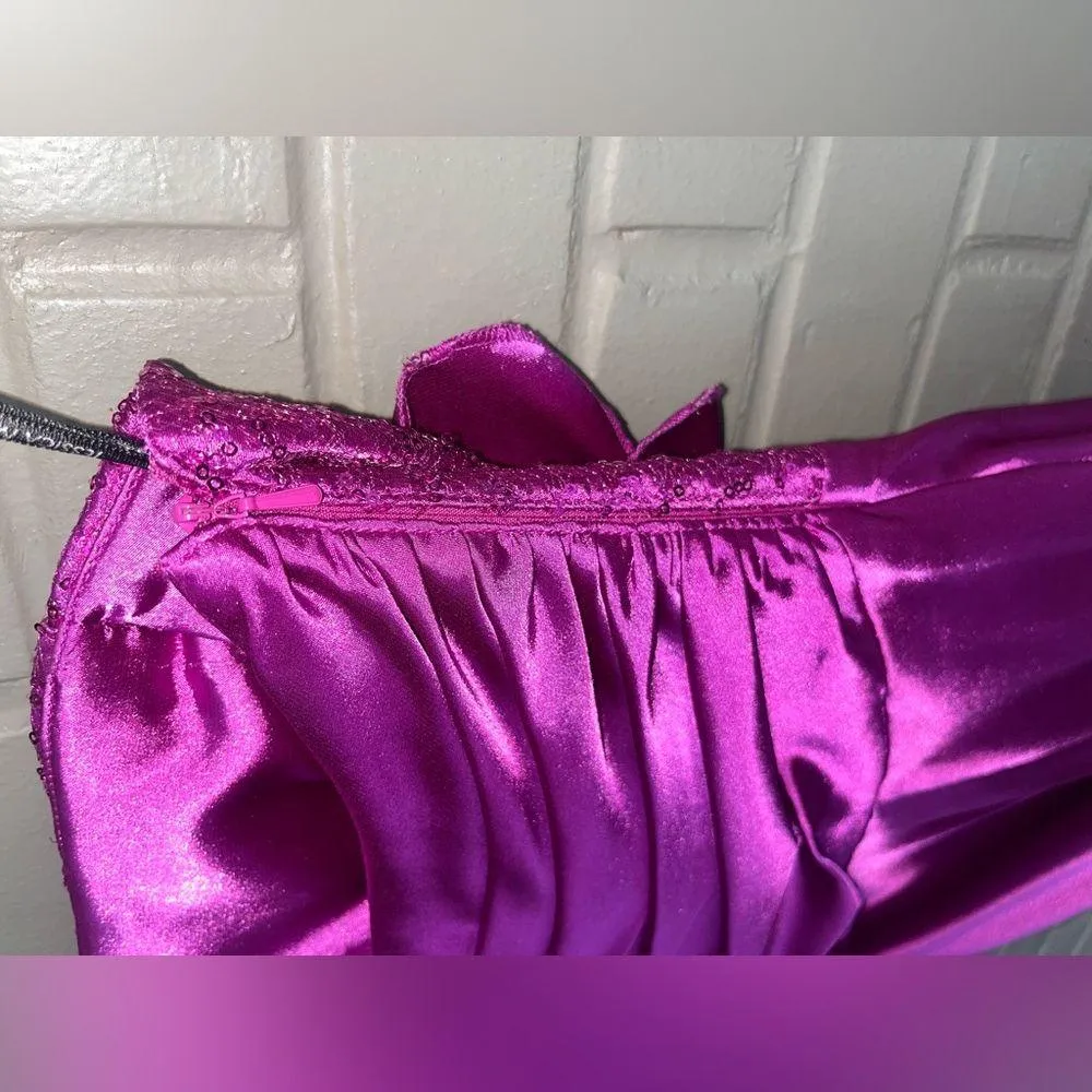 Vintage Y2K Scott McClintock Pink Maxi Dress Size 1 Flower Embellishment - Image 8