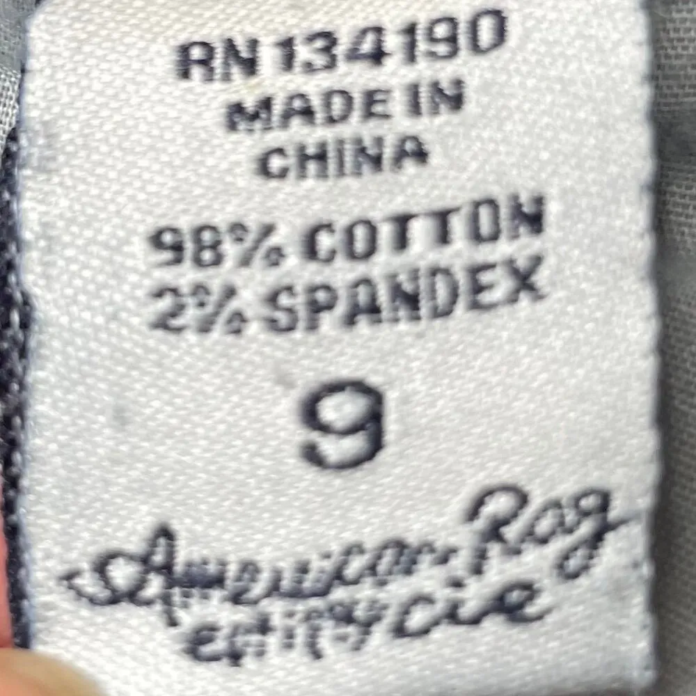 Cie Shorts Women Curvy Dark Wash Denim Stretch Pleated Y2K Sz 9 - Image 6