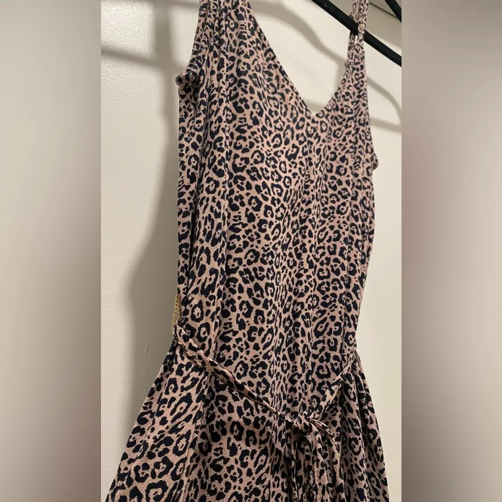 American Eagle Outfitters AE Brown & Black Leopard Print Sleeveless Romper - S - Image 8