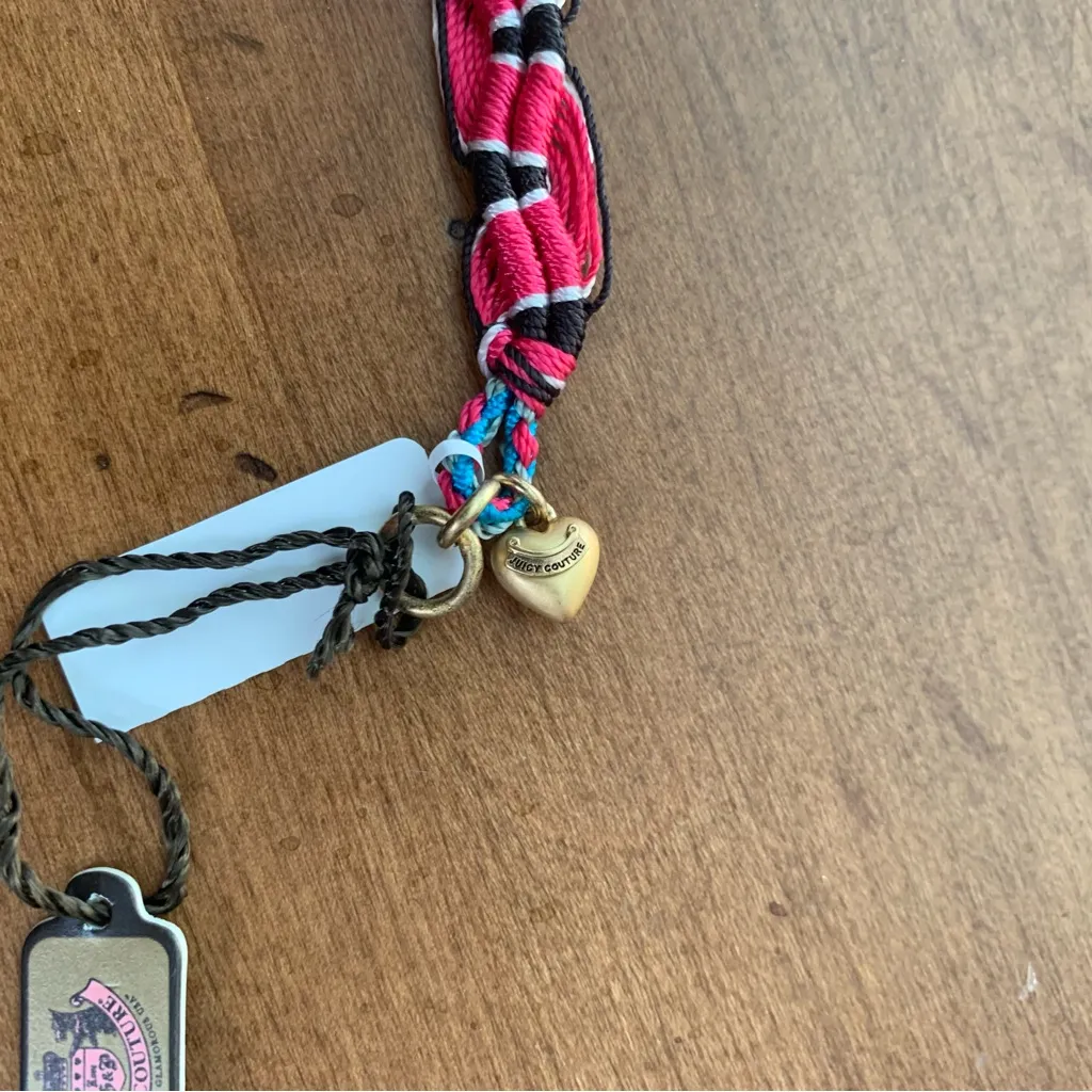 Juicy Couture Pam & Gela ”Global Glam” Pink Braided Friendship Bracelet NWT - Image 3