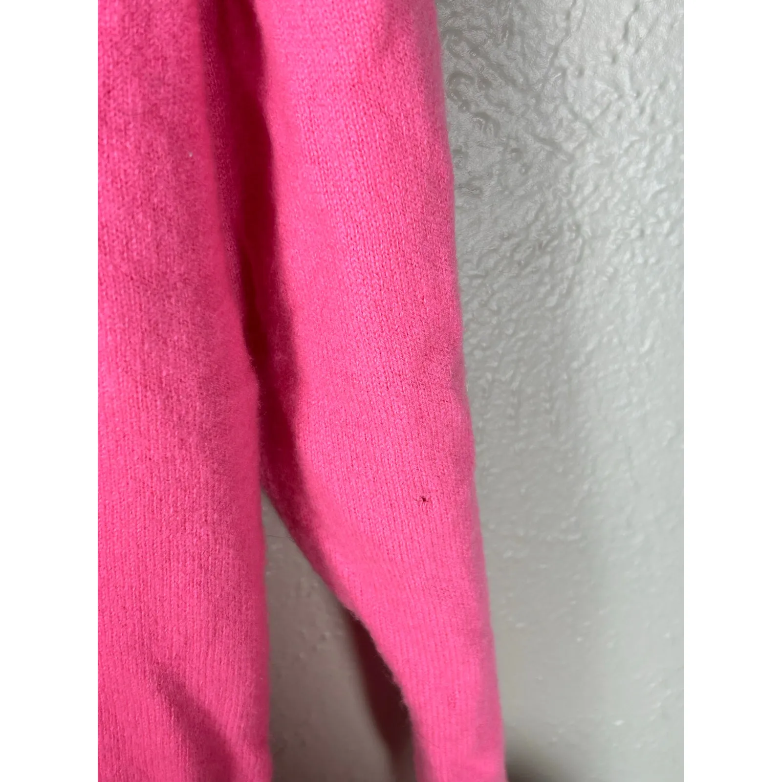 Lilly Pulitzer Cashmere Sweater Size Small Bright Pink Preppy Colorful TINY FLAW - Image 12