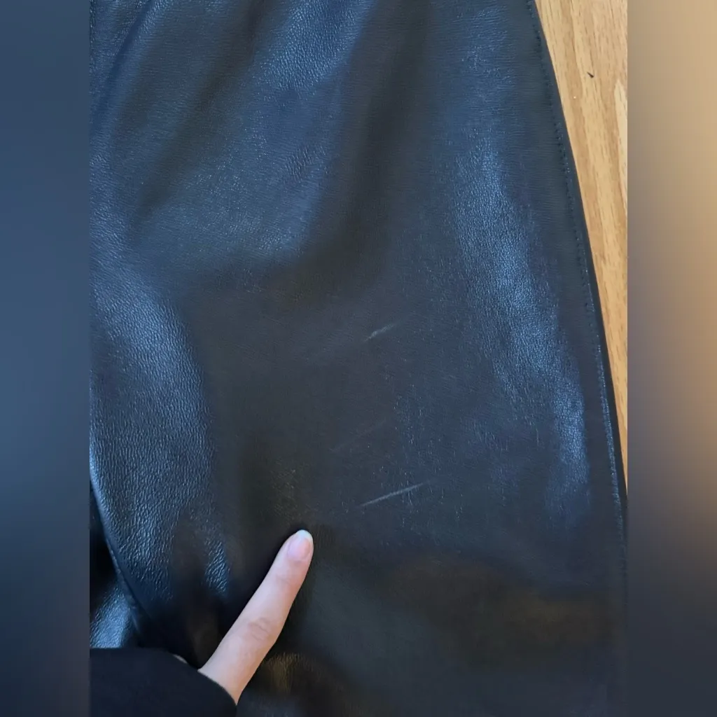 Vintage Hugo Buscati Black Genuine Leather Flare Jeans - 6 Bikercore Edgy Chic - Image 3