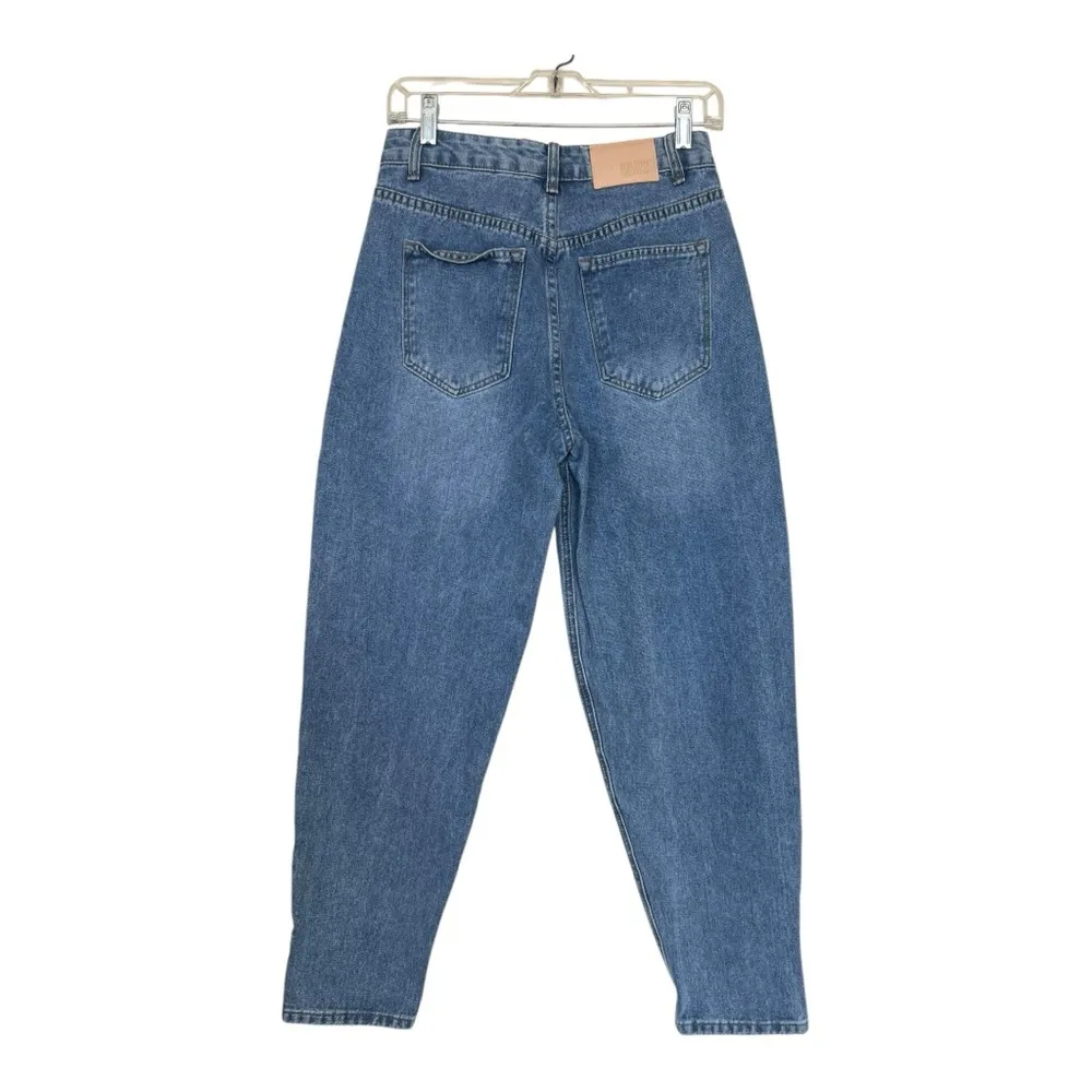 Blue Savvy High Rise Blue Jeans with Tapered Leg Size 3 Waist 26 - Image 2