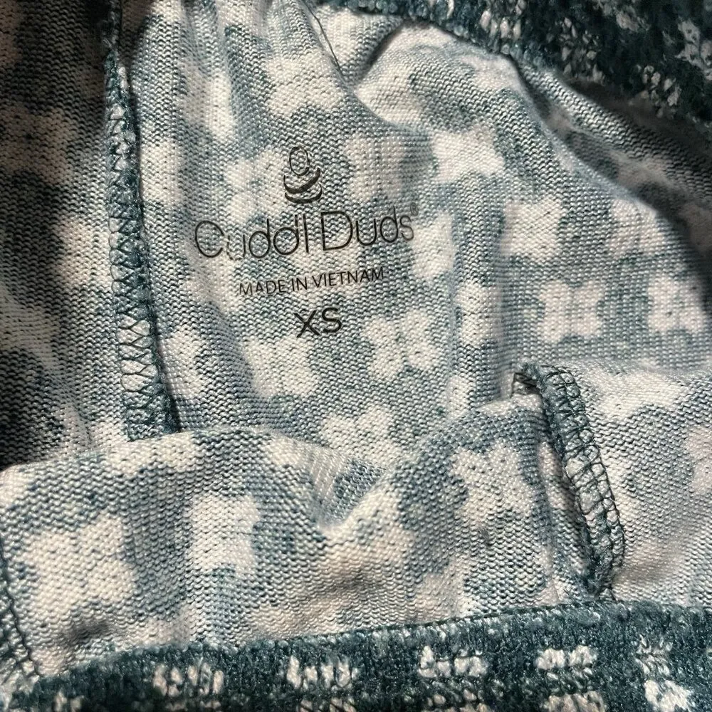 Cuddl Duds Pajama Set Womens Sz XS Apres Ski  Evergreen Pockets Pants Long Slv - Image 7
