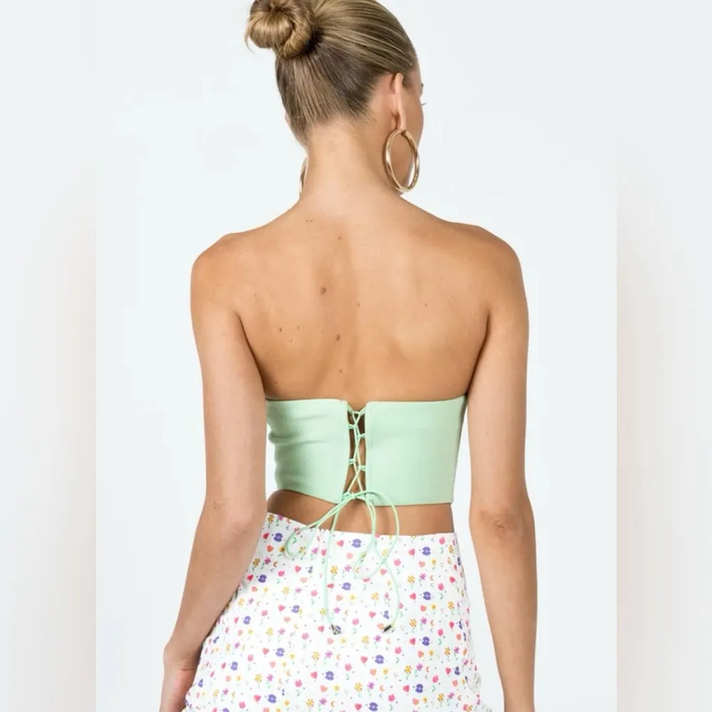NWOT Princess Polly Carlie Corset Top Mint Green - Image 2