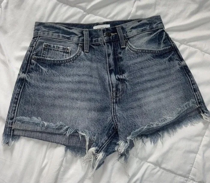 NWOT Pistola Shorts Womens size 26 Blue Light Wash Denim Stretch Cutoff - Image 1
