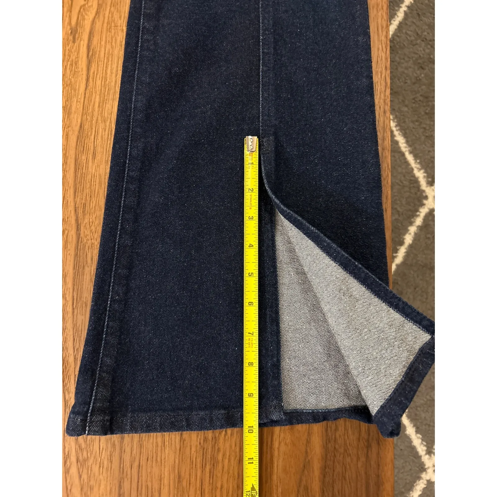 NEW! AG x Emrata and Revolve Anisten Flare Jean Subway with Slit Front Size 32. Blue - Image 11