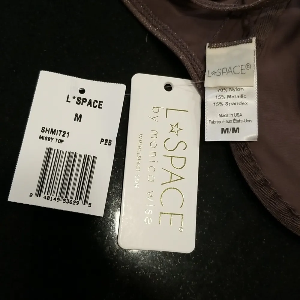 💕L*SPACE Shimmer Missy Bikini Top (Medium) + Shimmer Camacho Bikini Bottom (XL) - Image 14