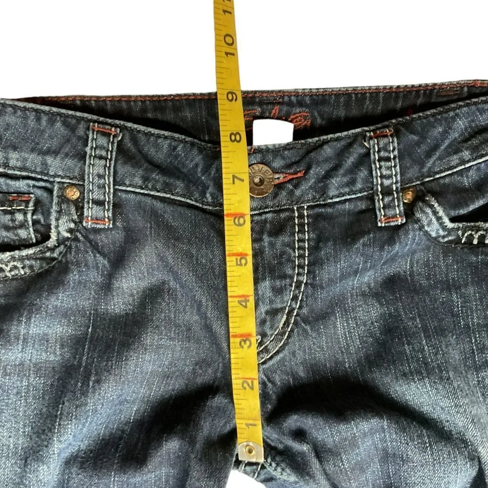 Silver Jeans Santorini Pants Size 31 Blue Dark Wash Straight Leg Strength - Image 7