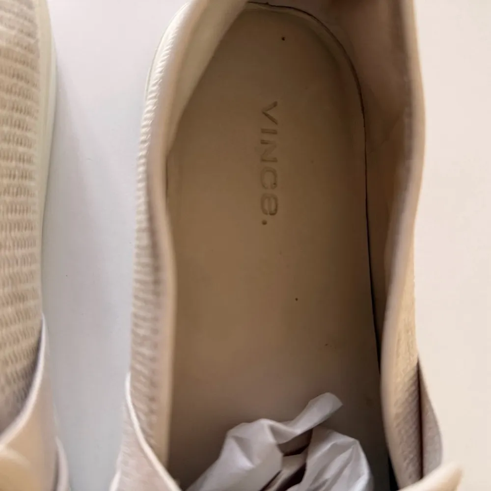 Vince Blair  Beige Canvas Slip On Sneakers size 8.5 - Image 4