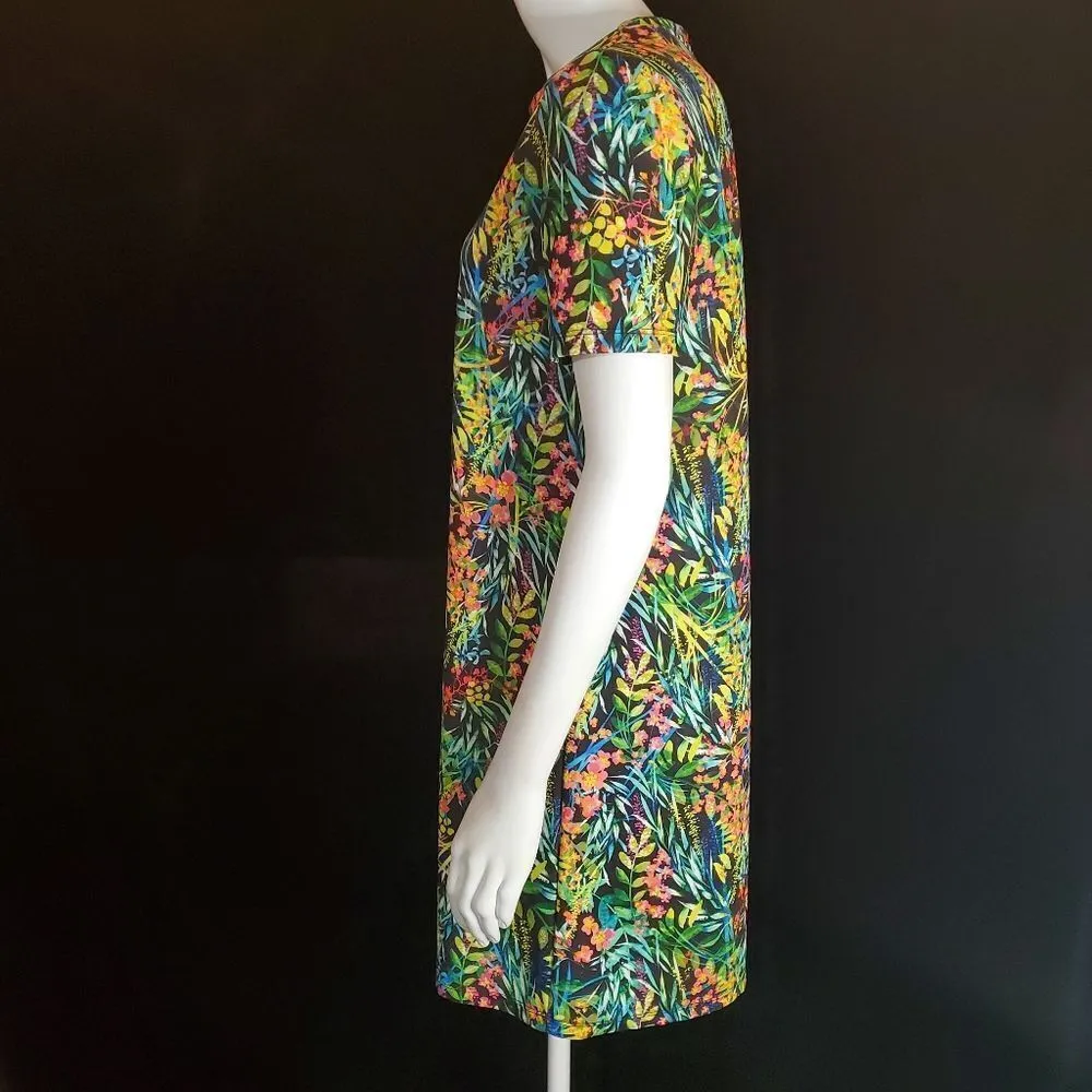 Zara Trafaluc Floral Short Sleeve Tee Shirt Dress (S) - Image 3