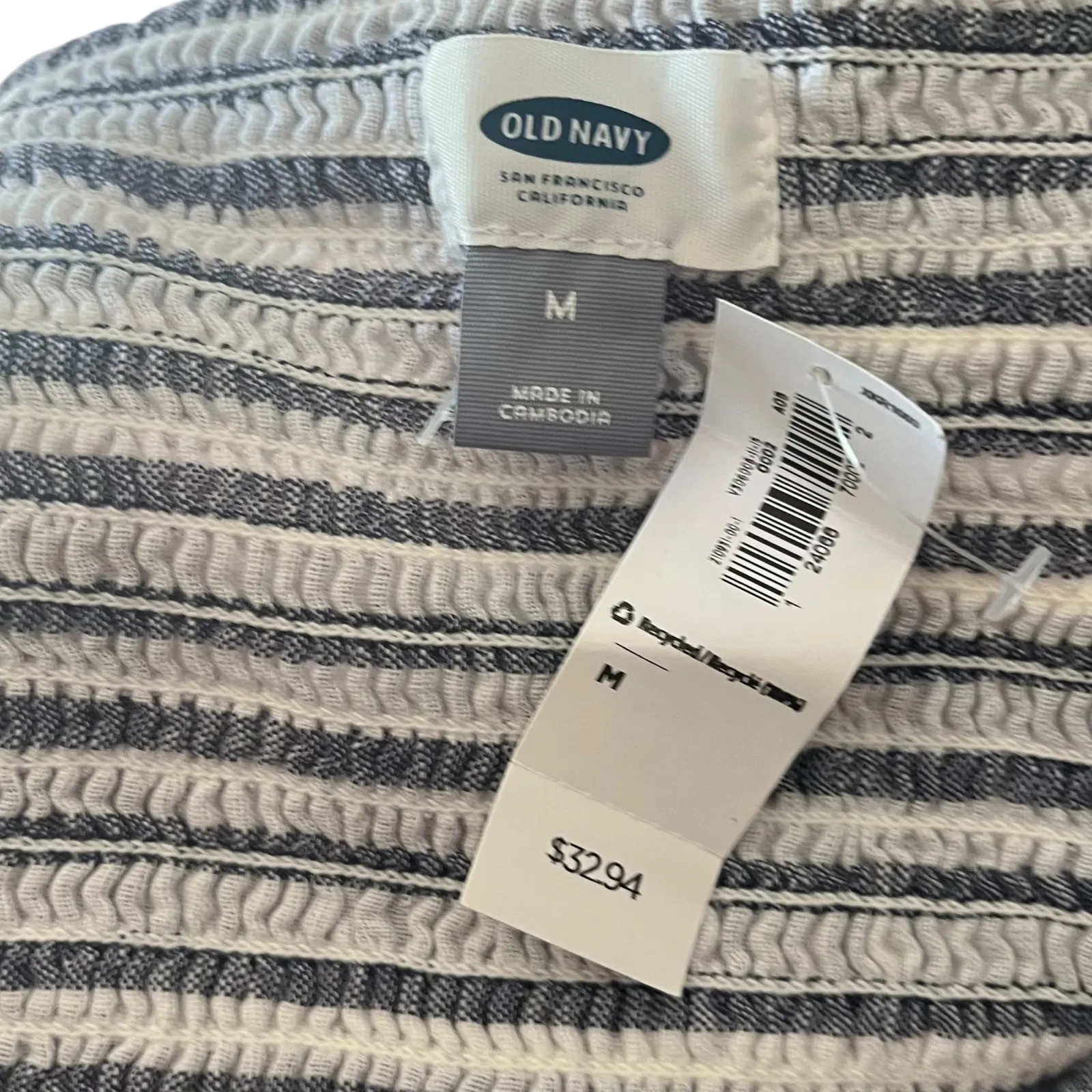 Old Navy Blue and‎ White Striped Sundress Sleeveless Casual Summer Dress M - Image 8