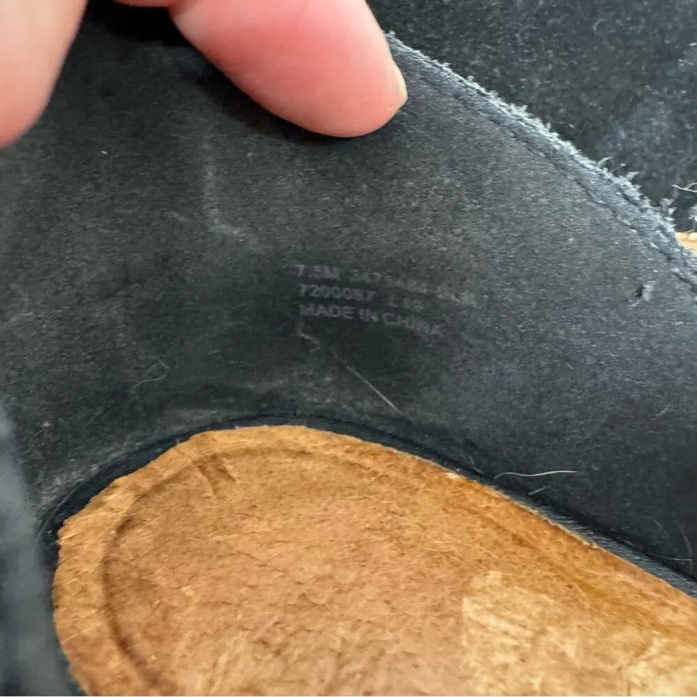 Frye Black Suede Slip On Flats Womens 7.5 Leather Comfort Shoes Pointed Toe - Image 10