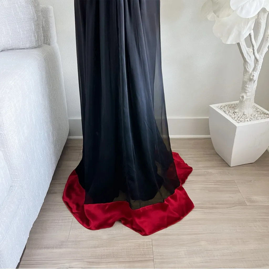 Vintage Oscar de la Renta Multicolor Velvet And Silk  Strapless Maxi Gown - Image 3
