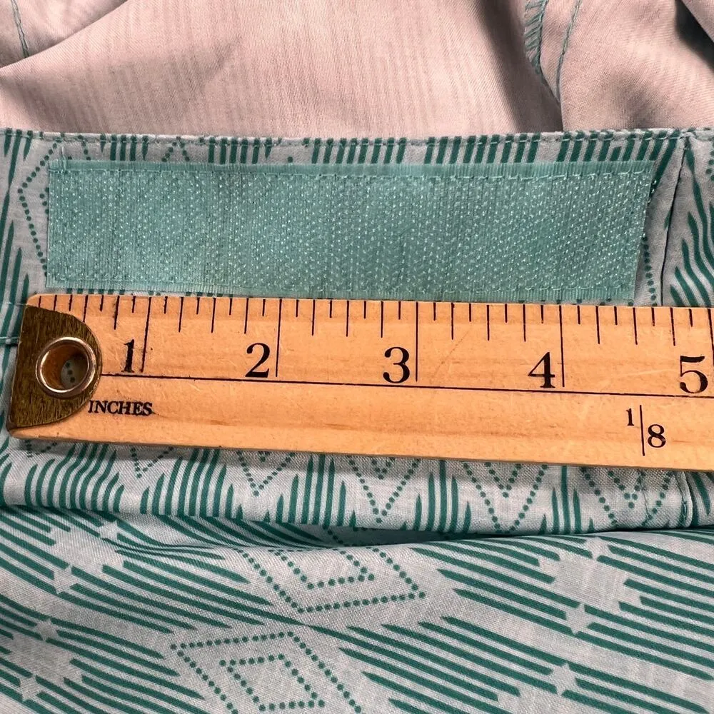 Rip Skirt Hawaii West End Seaglass Geometric Wrap Skirt Length 2 NEW Size XL Green - Image 11