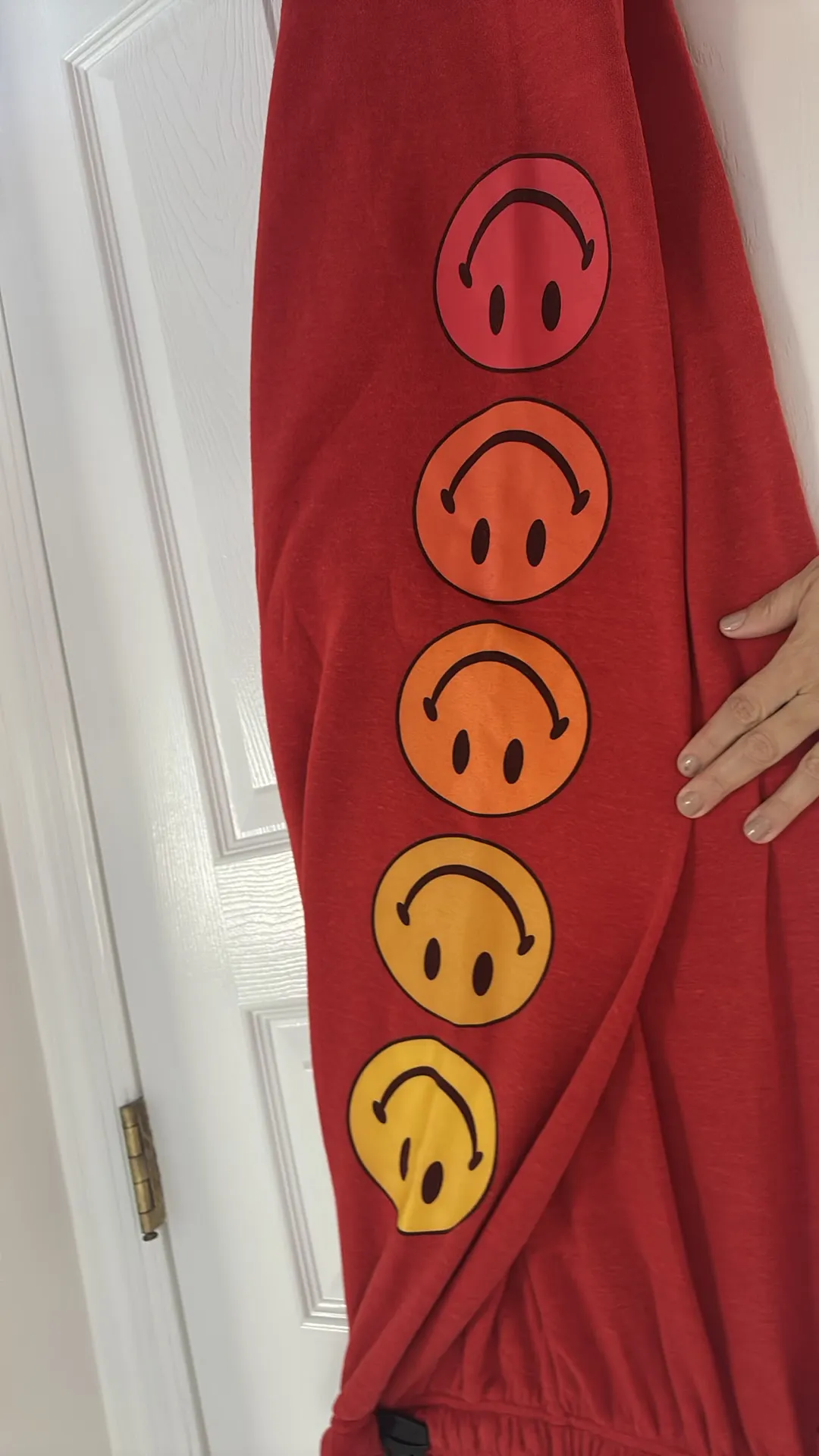 Aviator Nation Sweatpants Red Smiley  Repeat XL - Image 5