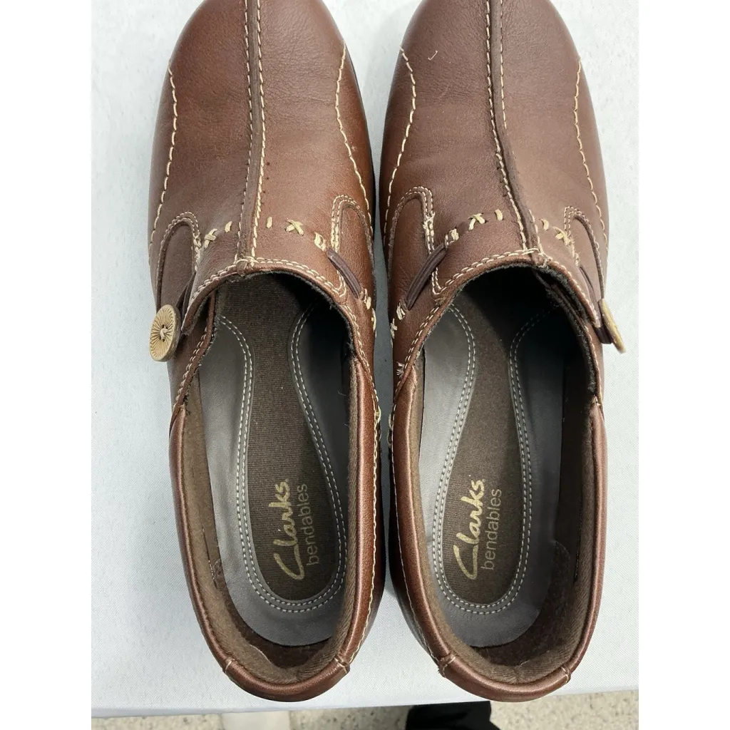 Womans Clarks Bendables Sixty Delta Slip On Loafer Shoes 8.5 M Brown NWOT - Image 5