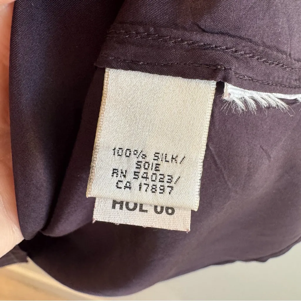 Y2K Vintage Old Navy 100% Silk Plum Babydoll Tank Top Small Purple - Image 3