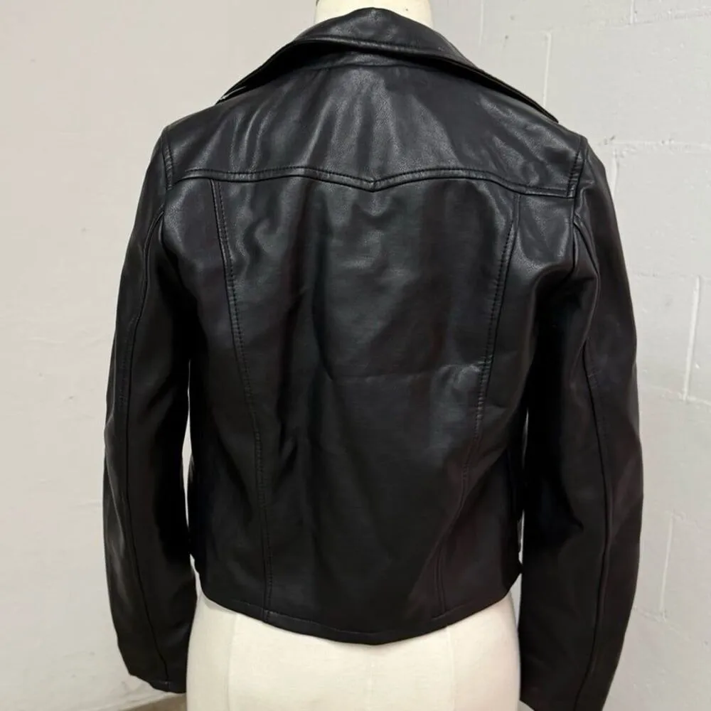 Stradivarius Leather Moto biker jacket - Image 4