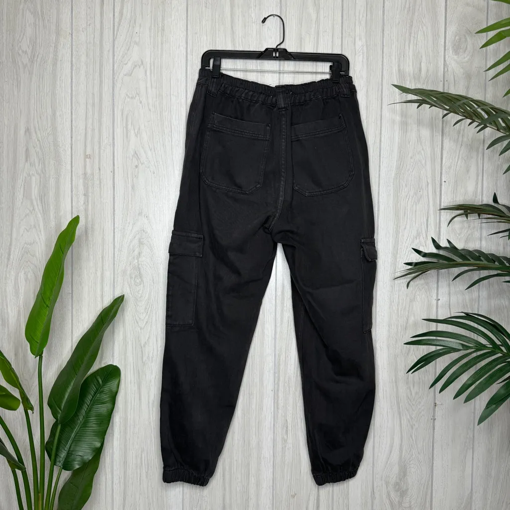 PacSun Black '90s Boyfriend Cargo Utility Cotton Jogger Pants size L Large - Image 3