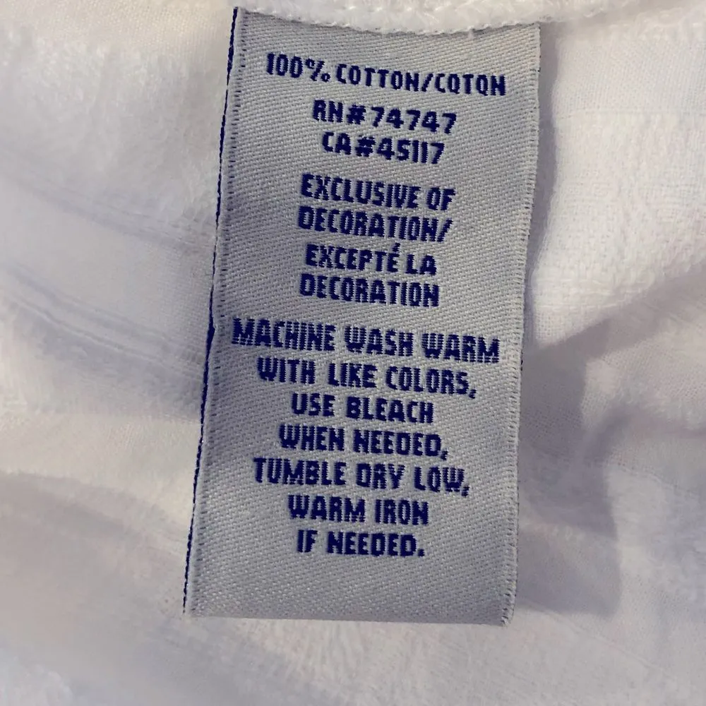 Bob Timberlake Cotton White 3 Quarter Sleeve Embroidered Peasant Top Blouse XXL - Image 11