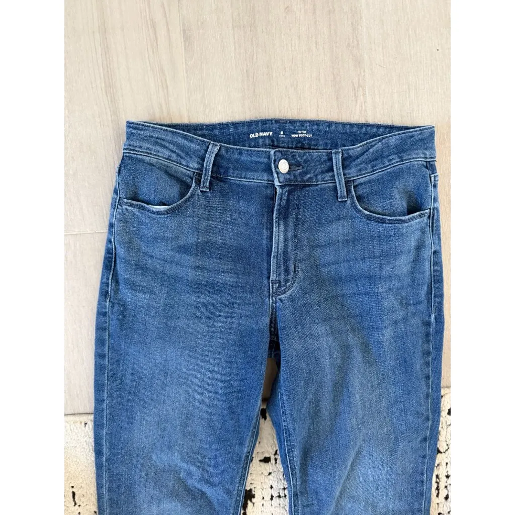 OLD NAVY Mid Rise Medium Wash WOW Bootcut Jeans Size 8 Long - Image 3