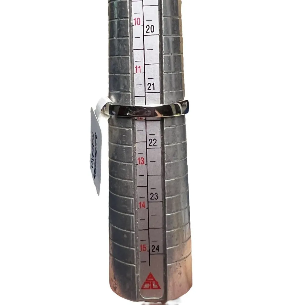 Palm Beach Jewelry Simulated Sapphire CZ Elongated Vine Ring Silver Tone Sz 12 N - Image 4