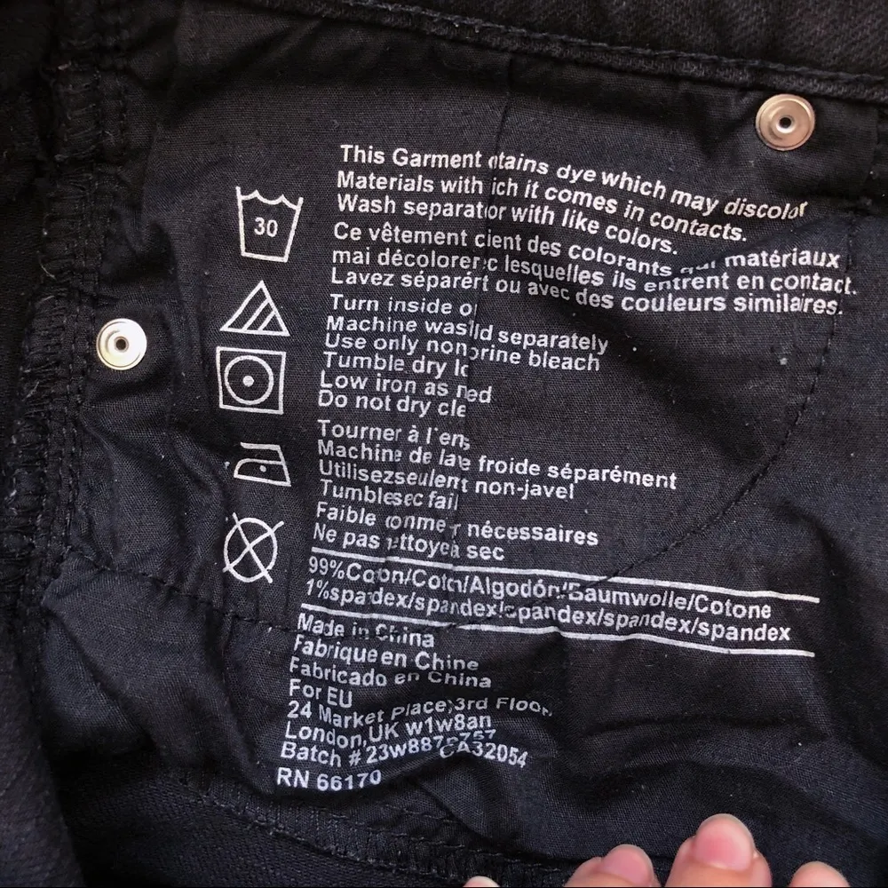 BDG • shortie shorts black denim Urban Outfitters mid rise cuffed rolled hem - Image 9