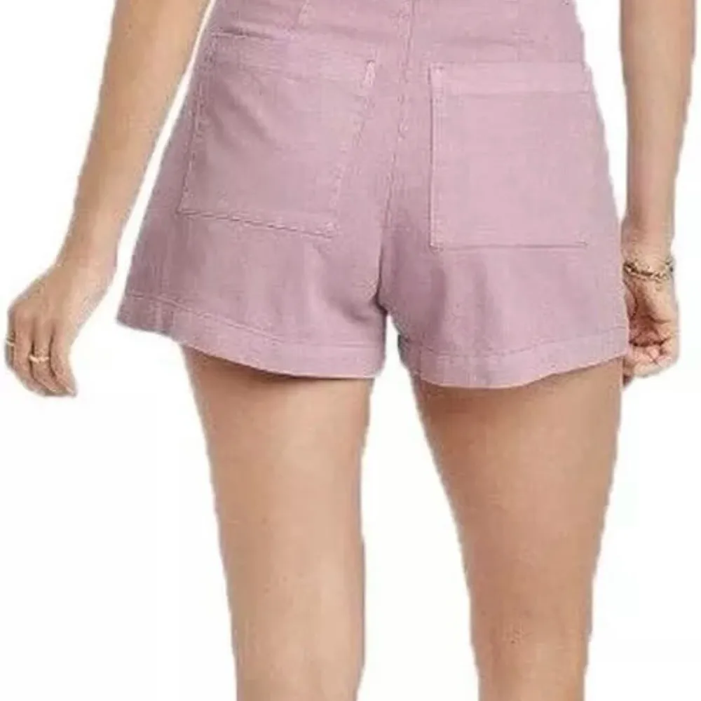 Dusty Pink High Waist Tailored Shorts - Image 4
