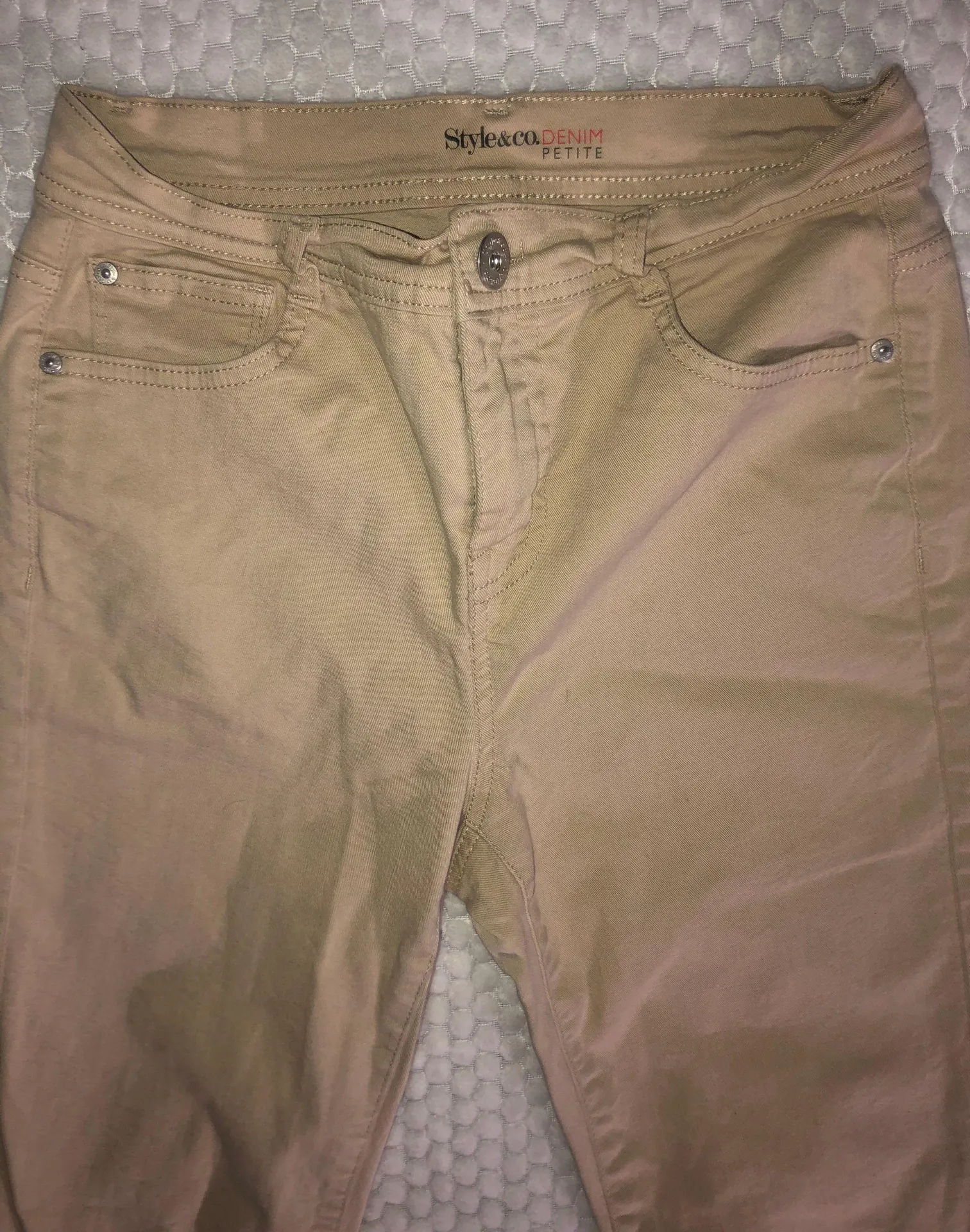 Beige Skinny Jeans Tan Size 6P - Image 3