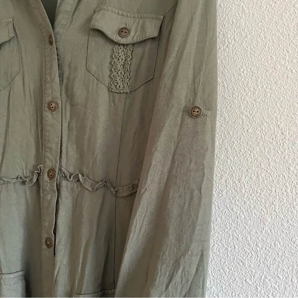 Matilda Jane Olive Green Once Upon a Time Tree Canopy Dress Medium - Image 10