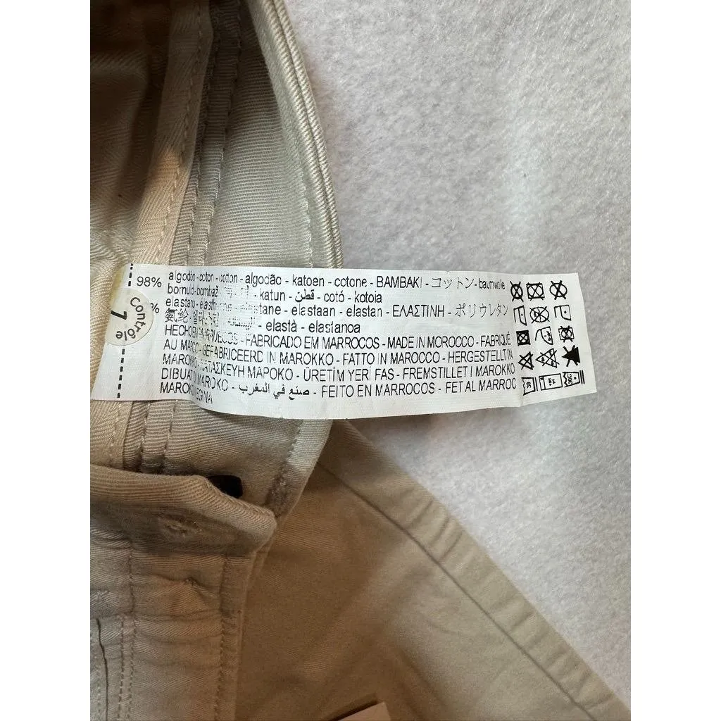 Zara The City Trouser Slim Fit Stretch Khaki Beige Casual Chino Pants Women's 29 - Image 10
