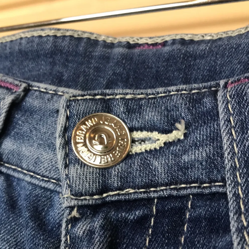 True Religion Women’s Flap Pocket Skinny Medium Wash Denim Jeans - Image 6