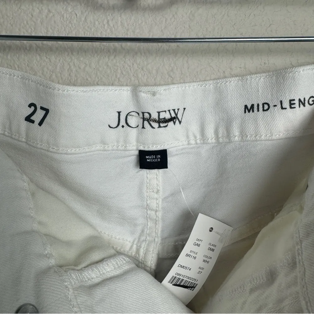 J Crew Midlength Denim Short White Size‎ 27 NEW - Image 10