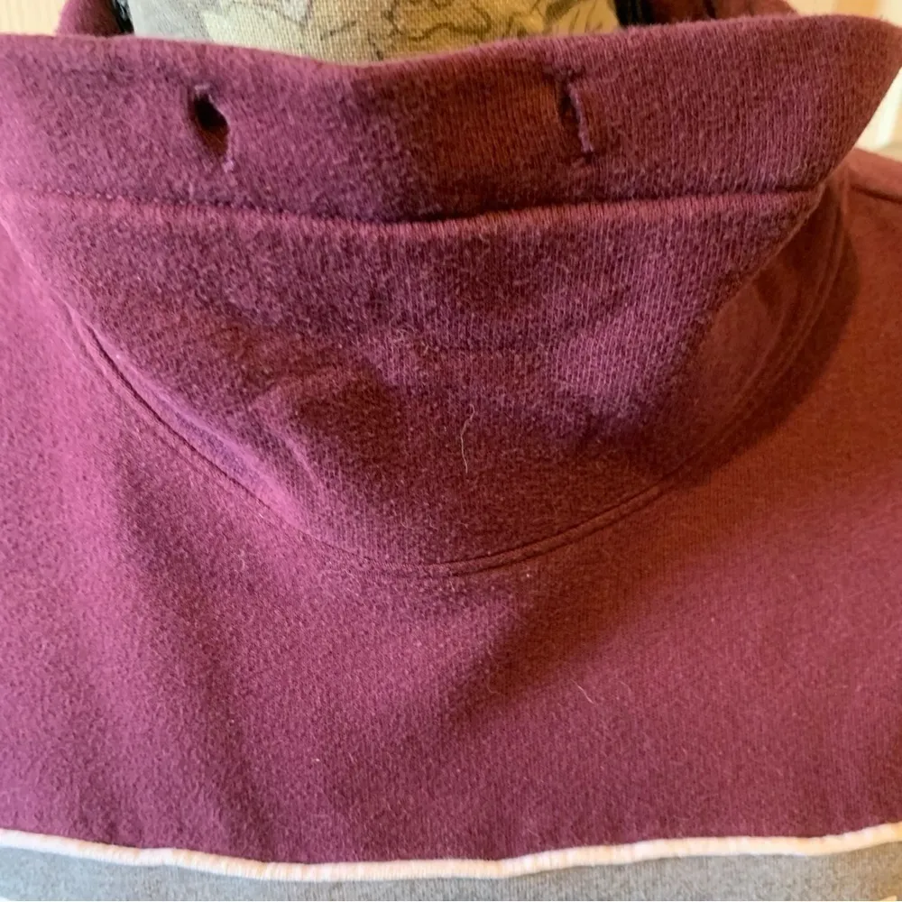VICTORIA SECRET PINK Logo Burgundy Cowlneck Sweatshirt size small - Image 5