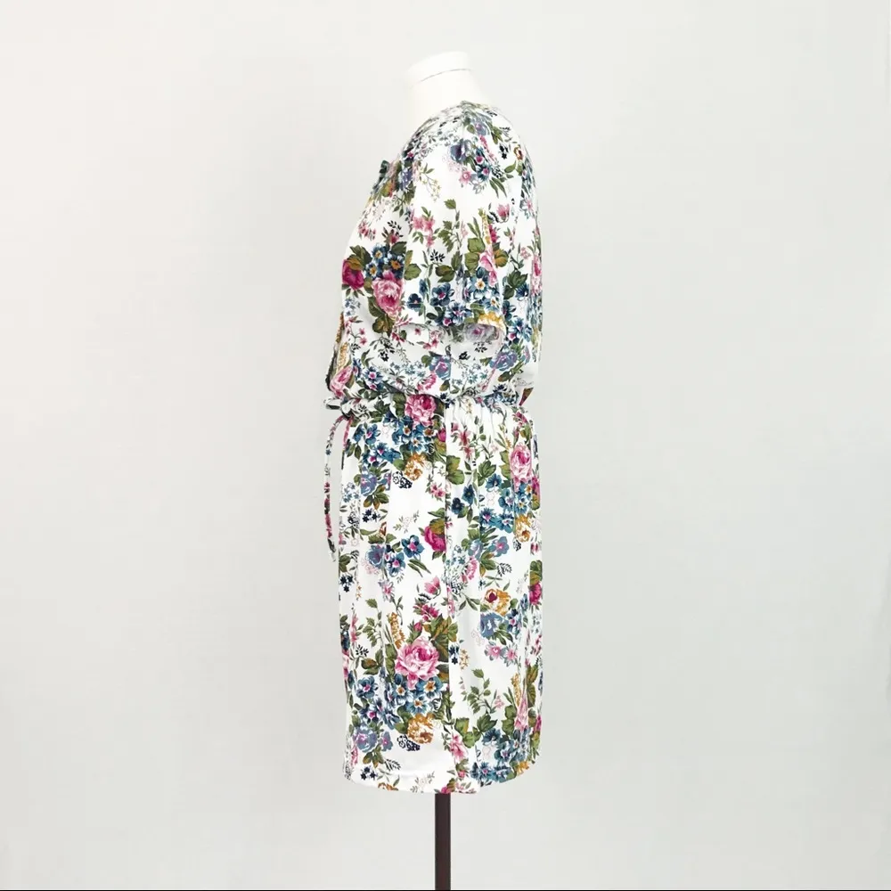 Vintage Floral Romper in White | Size M Size M - Image 5