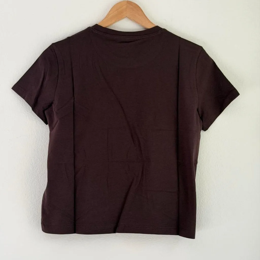 Everlane The Box Cut Tee in Essential Cotton in Dark Chocolate, Size X-Small - Image 8
