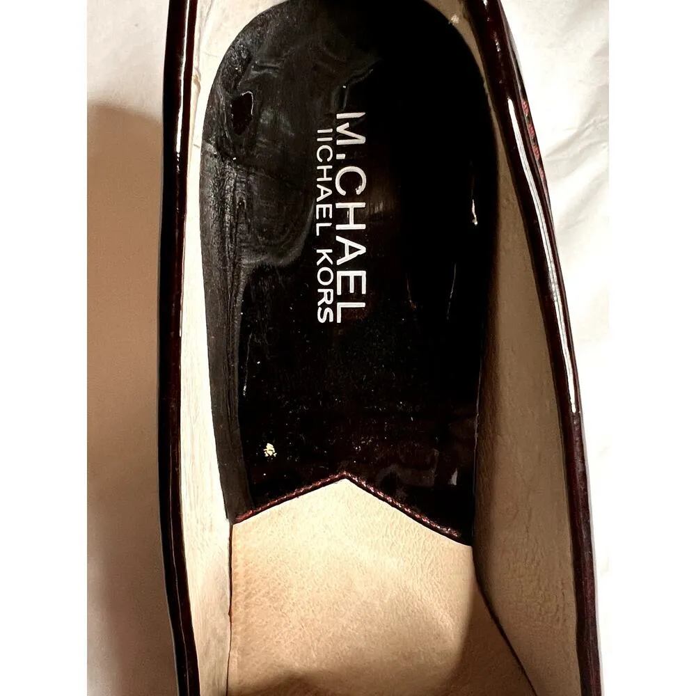 Michael Kors Bayville womens size 9 deep red patent-leather shoes - Image 7
