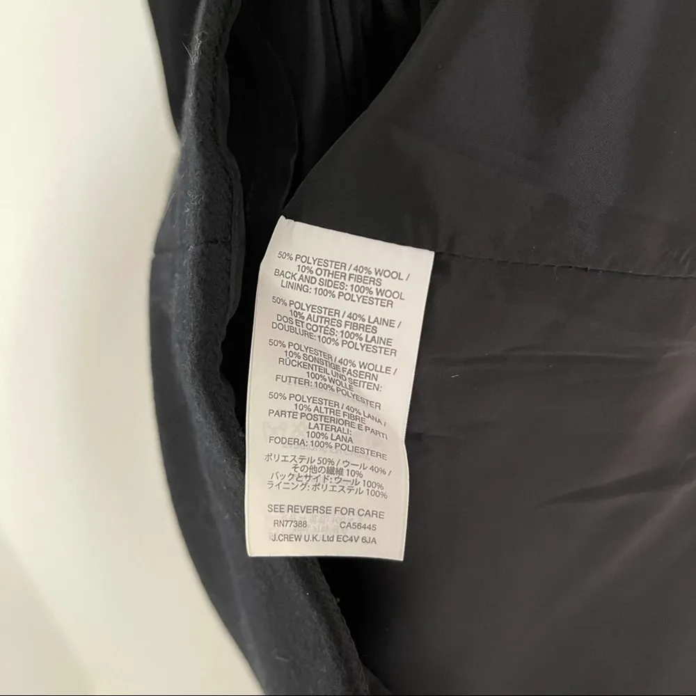 J CREW Wool Black Striped Tweed Sheath Dress Business Work Office Size 2 Petite - Image 9