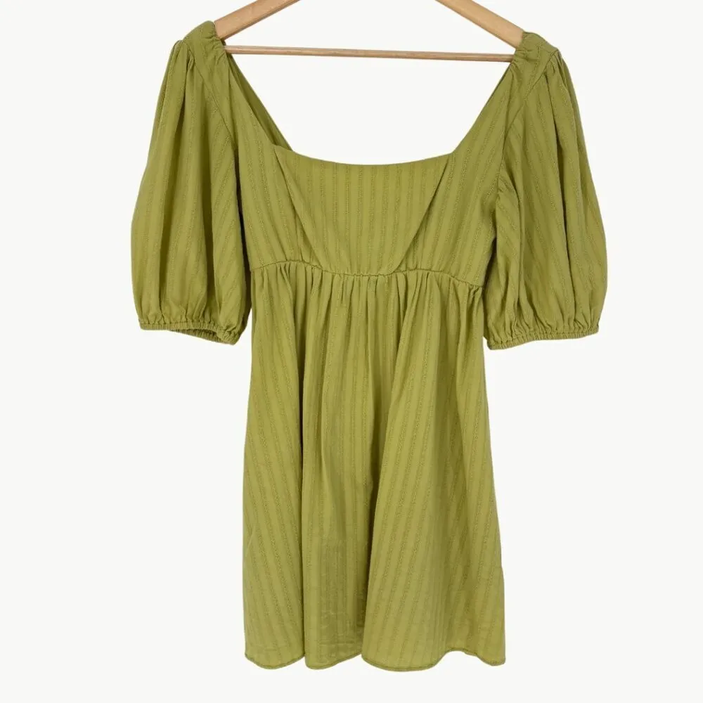 Show Me Your Mumu Women's Smitten Babydoll Mini Dress | Medium | Pear Green - Image 9