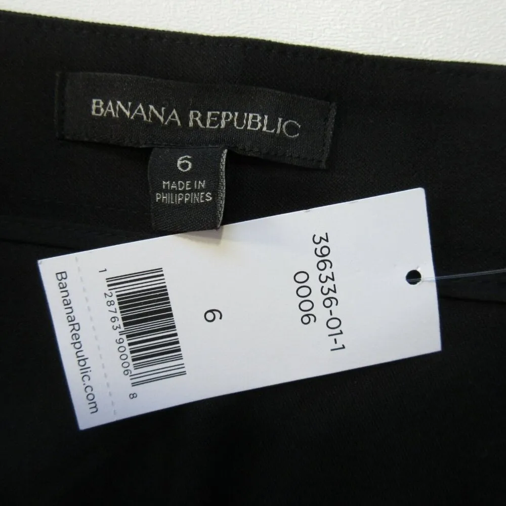 NWT Banana Republic Bi-Stretch Sloan Pencil in Black Crossover Wrap Skirt 6 $88 - Image 5