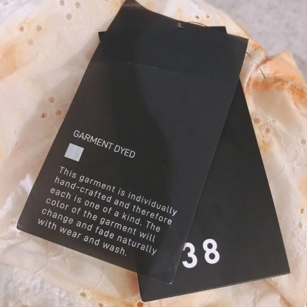 Broadway38 Peplum Top Cotton Perforated Tie Dye Square Neck Size S NWT - Image 8