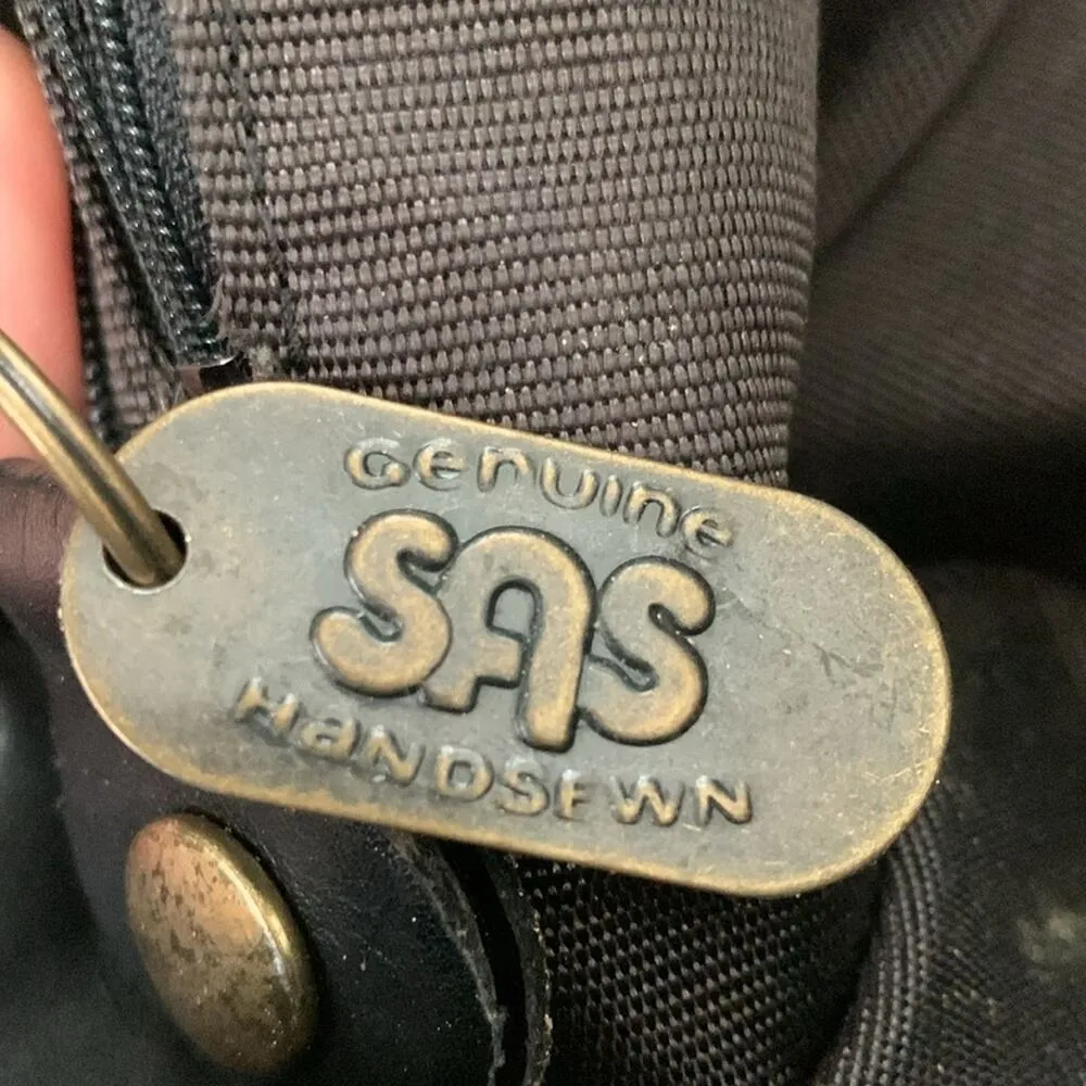 Vintage SAS USA Dark Floral Tapestry Adjustable Crossbody Purse Bag - Image 6