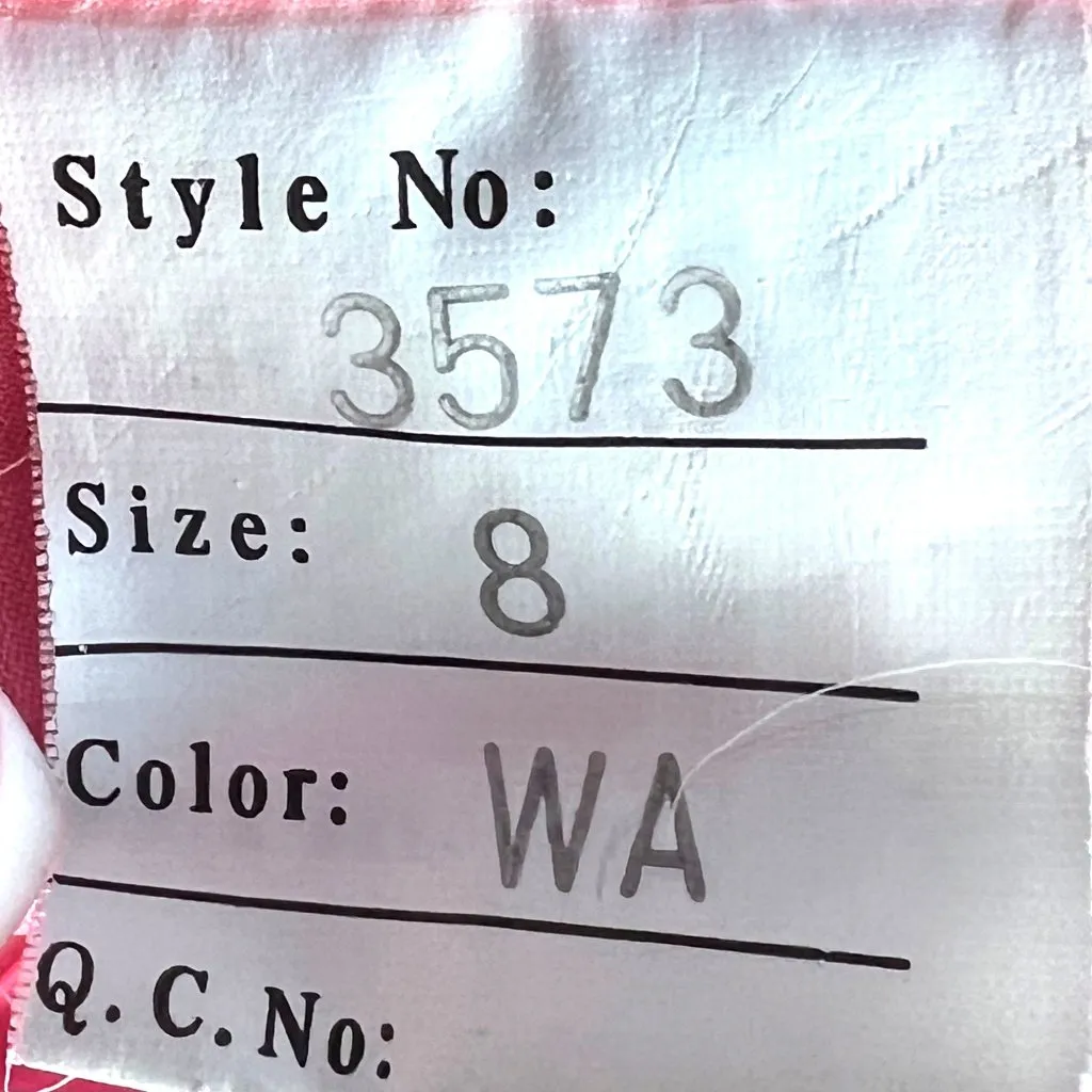 Mystique Strapless Beaded Tulle Prom Ball Gown 8 Corset Back Coral Quinceañera - Image 11